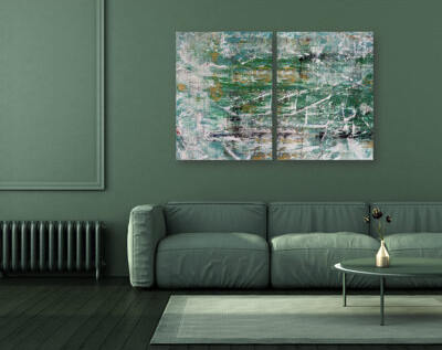 John Beard Collection Green Goddess Set by John Beard - Artist Enhanced Canvas Print