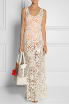 Thumbnail for your product : Miguelina Victoria crocheted cotton-lace maxi dress