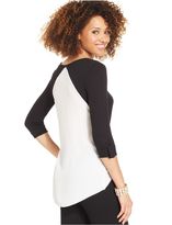 Thumbnail for your product : Amy Byer BCX Juniors' High-Low Colorblock Top