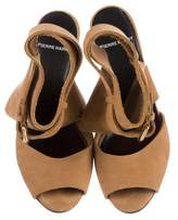 Thumbnail for your product : Pierre Hardy Suede Peep-Toe Sandals
