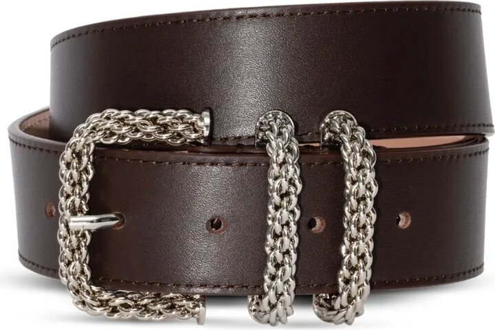 BY FAR Moore White Semi Patent Leather Belt - ShopStyle