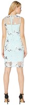 Thumbnail for your product : Calvin Klein Floral Print Lace Dress with Illusion (Seaspray Multi) Women's Dress