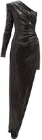 Thumbnail for your product : David Koma One-shoulder Asymmetric Sequinned Dress - Black