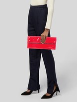 Thumbnail for your product : Balenciaga Patent Leather Long Clutch Red
