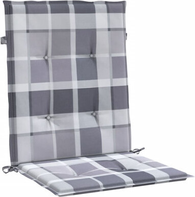 Patio Lowback Chair Cushions 6 Pcs Check Pattern 39.4X19.7X1.2" Oxford Fabric