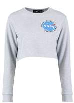 Thumbnail for your product : boohoo Nasa Cropped Sweatshirt