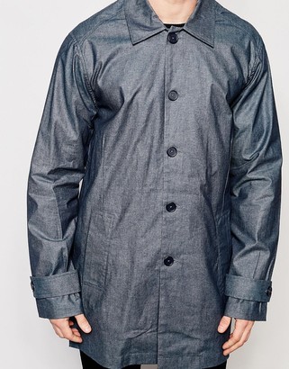 NATIVE YOUTH Coated Chambray Trench