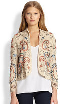 Thumbnail for your product : Alice + Olivia Eliette Embellished Silk Jacket
