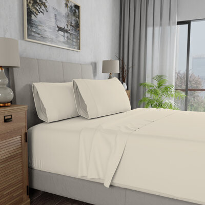 Color Sense 100% Cotton Lightweight Percale Weave Sheet Set