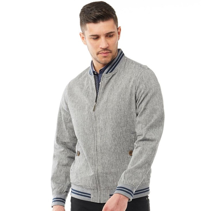 ted baker linen bomber jacket