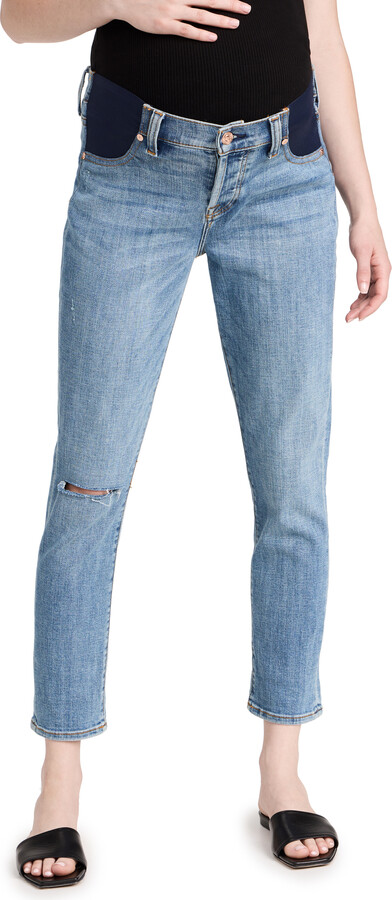7 For All Mankind Maternity Josefina Jeans with One Knee Hole