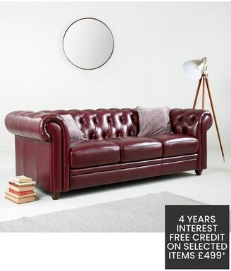 Chester Premium Leather 3 Seater Sofa