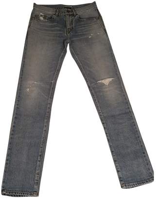 Saint Laurent Blue Cotton Jeans