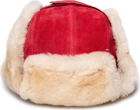 Minnetonka MinnetonkaSuedeSheepskinBomberHat9256Red-SM