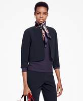 Thumbnail for your product : Brooks Brothers Jewel-Neck Crepe Satin Blazer