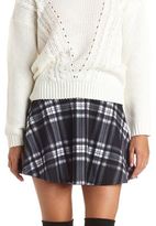 Thumbnail for your product : Charlotte Russe High-Waisted Plaid Skater Skirt