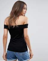 Thumbnail for your product : ASOS Design Fitted Off Shoulder Top