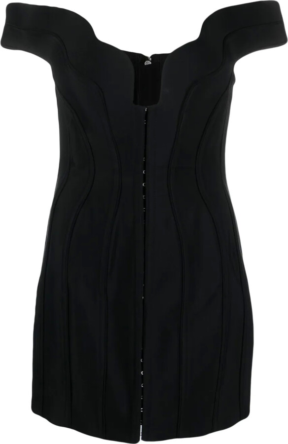 Thierry Mugler Wavy-Detail Corset Minidress