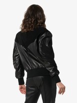Thumbnail for your product : Montana Embroidered Panelled Leather Bomber Jacket