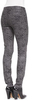 Thumbnail for your product : Current/Elliott Skinny Ankle Python-Print Pants