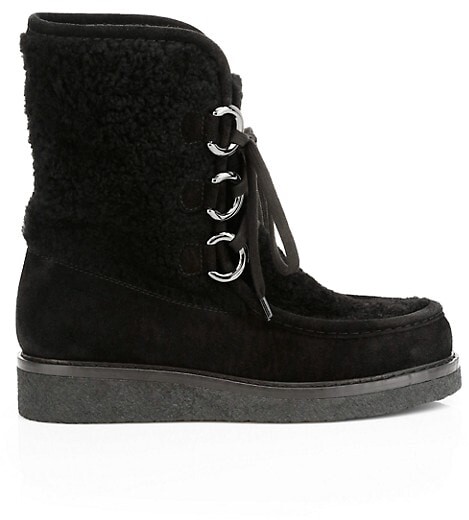 aquatalia shearling lined boots