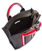 Thumbnail for your product : Thom Browne Leather-Trim Canvas Tote