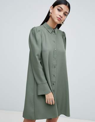 ASOS Design Long Sleeve Mini Shirt Dress