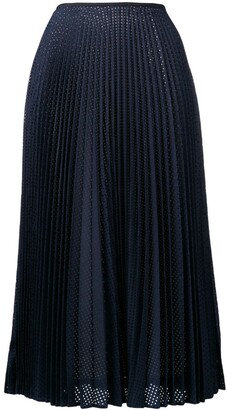 Fendi Perforated Pleated Skirt