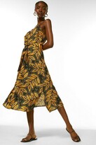 Thumbnail for your product : Karen Millen Leaf Linen Viscose Woven Button Through Sundress