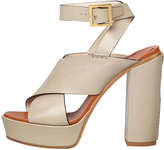 Thumbnail for your product : Chloé High-Heel Platform Crisscross Sandal, Gray
