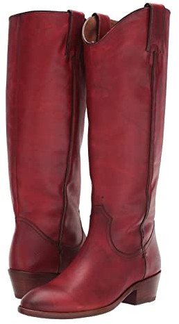 frye red leather boots