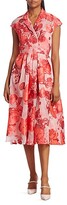 Thumbnail for your product : Lela Rose Rose Fil Coupé Midi Dress
