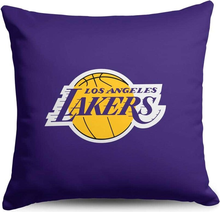 THE NORTHWEST GROUP NBA Lakers Double Down Printed Multicolor Throw Pillow 18x18