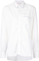 Marni - waved placket shirt - women - coton - 42