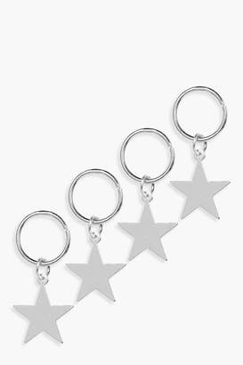 boohoo Lilly Star Hair Rings 5 Pack