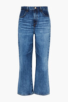Thumbnail for your product : J Brand Joan Cropped Faded High-rise Wide-leg Jeans