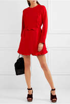 Thumbnail for your product : Miu Miu Ruffled Cady Mini Dress - Red