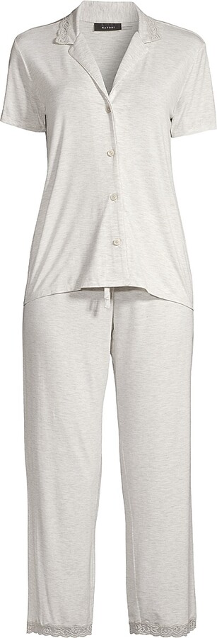 Natori Women's Feathers Essentials Pajama Set - Black - Size XS