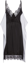 Thumbnail for your product : MM6 MAISON MARGIELA Lace-trimmed Gathered Cotton-poplin Dress