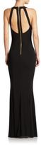 Thumbnail for your product : ABS by Allen Schwartz Long Cutout Halter Neck Dress