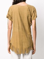 Thumbnail for your product : A.N.G.E.L.O. Vintage Cult 1970s fringed trim T-shirt