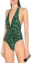 Thumbnail for your product : Self-Portrait Leopard-print one-piece swimsuit