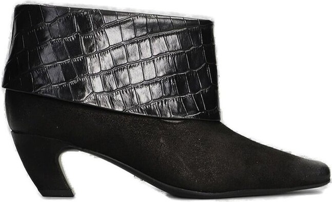Marc Ellis Embossed Square Toe Boots