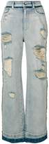 Dolce & Gabbana ripped wide leg jeans