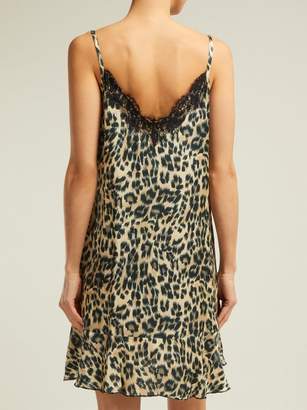 Icons Jasmin Leopard Print Silk Blend Slip Dress - Womens - Leopard
