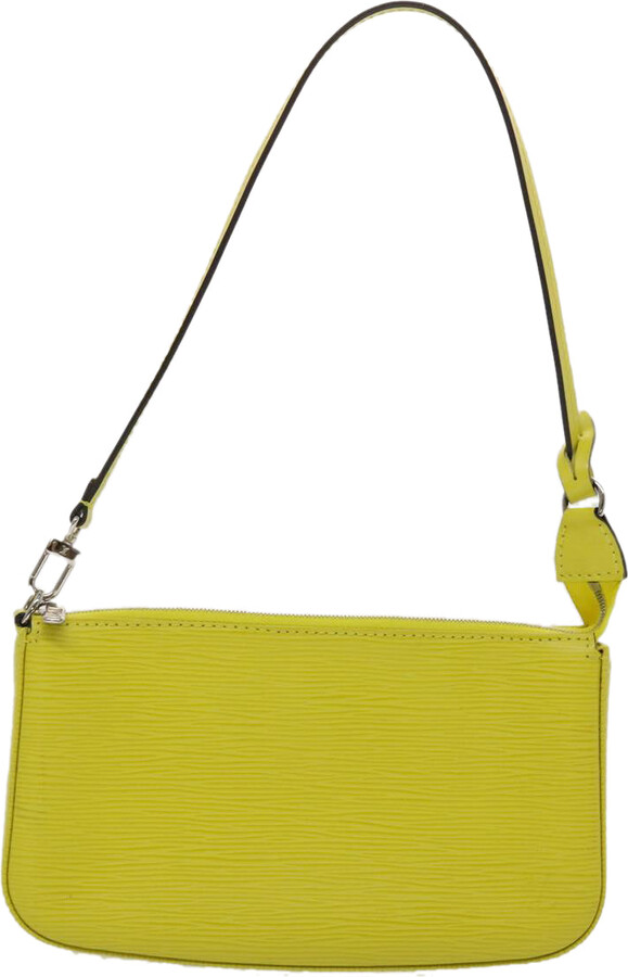 Louis Vuitton - Authenticated Pochette Accessoire Clutch Bag - Leather Yellow Plain for Women, Very Good Condition