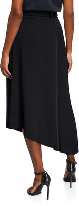 Pinko Asymmetrical Pleated Midi Skirt