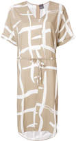 Thumbnail for your product : Lorena Antoniazzi pattern print belted waist dress