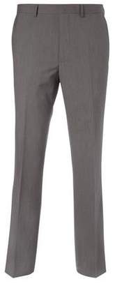 Burton Mens Tailored Fit Grey Textured Suit Trousers