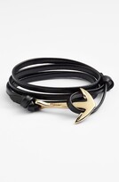 Thumbnail for your product : Miansai Gold Anchor Leather Bracelet